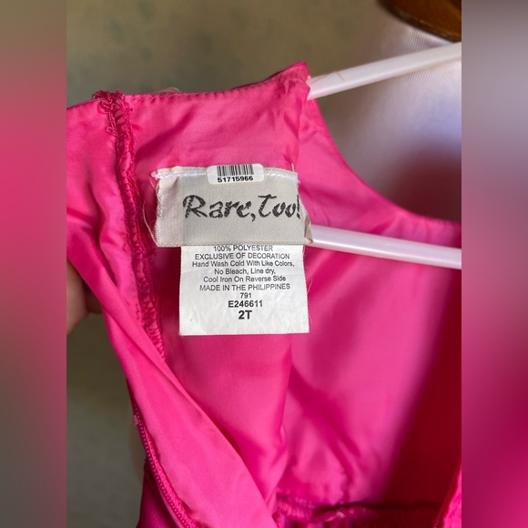 RARE TOO! Pink toddler dress size 2T - Picture 6 of 8